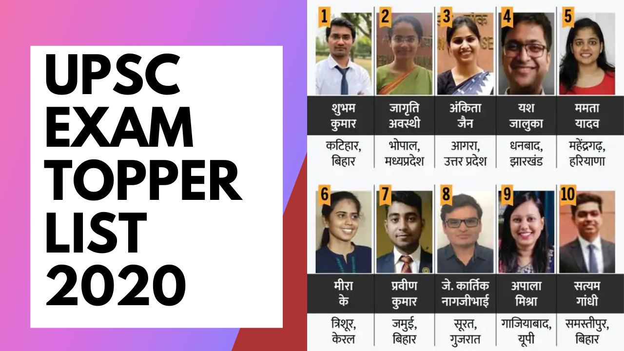 IAS Toppers 2020 : Check UPSC Toppers List Year Wise - Rojgar24